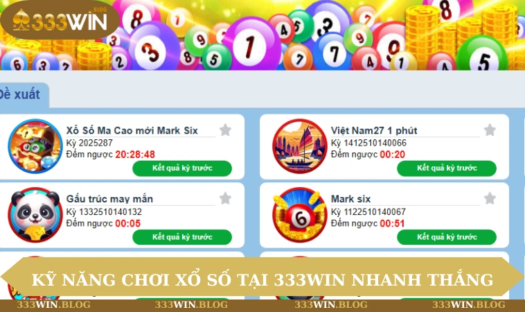 Xổ số 333WIN 3 Kỹ năng chơi xổ số tại 333WIN tăng tỷ lệ thắng